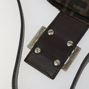 FENDI Zucca Canvas Mamma Baguette Bag Black Brown 222826426 Auth fm5313A-9