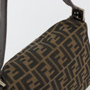 FENDI Zucca Canvas Mamma Baguette Bag Black Brown 222826426 Auth fm5313A-6