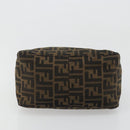 FENDI Zucca Canvas Mamma Baguette Bag Black Brown 222826426 Auth fm5313A-5