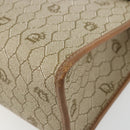 Christian Dior Honeycomb Canvas Bag PVC Beige Gold 000 109 0122 Auth fm5314A-10