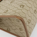 Christian Dior Honeycomb Canvas Bag PVC Beige Gold 000 109 0122 Auth fm5314A-11