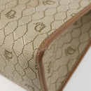 Christian Dior Honeycomb Canvas Bag PVC Beige Gold 000 109 0122 Auth fm5314A-12