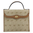 Christian Dior Honeycomb Canvas Bag PVC Beige Gold 000 109 0122 Auth fm5314A-2