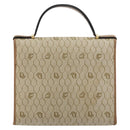 Christian Dior Honeycomb Canvas Bag PVC Beige Gold 000 109 0122 Auth fm5314A-3