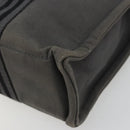 HERMES Fourre ToutPM Hand Bag Cotton Gray Silver Auth fm5317-10