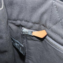 HERMES Fourre ToutPM Hand Bag Cotton Gray Silver Auth fm5317-18