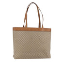 CELINE Macadam Canvas Tote Bag PVC Beige Gold Auth fm5318-1