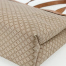 CELINE Macadam Canvas Tote Bag PVC Beige Gold Auth fm5318-15