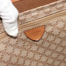 CELINE Macadam Canvas Tote Bag PVC Beige Gold Auth fm5318-17