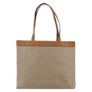 CELINE Macadam Canvas Tote Bag PVC Beige Gold Auth fm5318-13
