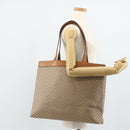 CELINE Macadam Canvas Tote Bag PVC Beige Gold Auth fm5318-21