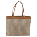 CELINE Macadam Canvas Tote Bag PVC Beige Gold Auth fm5318-2