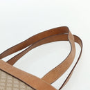 CELINE Macadam Canvas Tote Bag PVC Beige Gold Auth fm5318-8