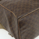 CELINE Macadam Canvas Backpack PVC Leather Brown Gold Auth fm5320-17