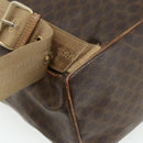 CELINE Macadam Canvas Backpack PVC Leather Brown Gold Auth fm5320-9