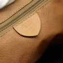 CELINE Macadam Canvas Backpack PVC Leather Brown Gold Auth fm5320-12