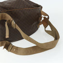 CELINE Macadam Canvas Backpack PVC Leather Brown Gold Auth fm5320-8