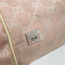 GUCCI GG Canvas Tote Bag Pink Silver 145810 Auth fm5322-10