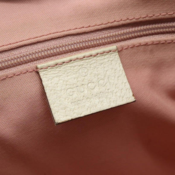 GUCCI GG Canvas Tote Bag Pink Silver 145810 Auth fm5322