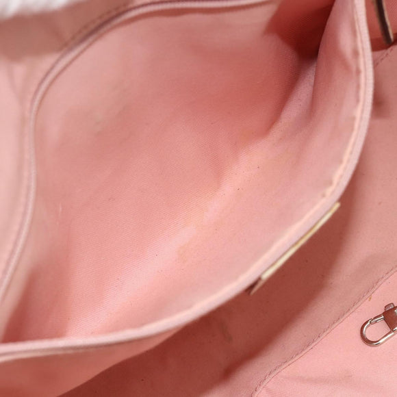 GUCCI GG Canvas Tote Bag Pink Silver 145810 Auth fm5322
