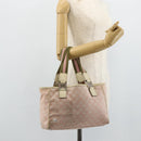 GUCCI GG Canvas Tote Bag Pink Silver 145810 Auth fm5322-23