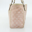 GUCCI GG Canvas Tote Bag Pink Silver 145810 Auth fm5322-3