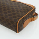 CELINE Macadam Canvas Shoulder Bag PVC Leather Brown Gold Auth fm5323-9