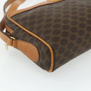 CELINE Macadam Canvas Shoulder Bag PVC Leather Brown Gold Auth fm5323-14
