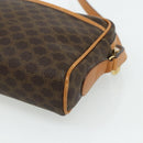 CELINE Macadam Canvas Shoulder Bag PVC Leather Brown Gold Auth fm5323-15