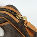 CELINE Macadam Canvas Shoulder Bag PVC Leather Brown Gold Auth fm5323-10