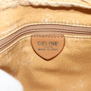 CELINE Macadam Canvas Shoulder Bag PVC Leather Brown Gold Auth fm5323-17