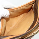 CELINE Macadam Canvas Shoulder Bag PVC Leather Brown Gold Auth fm5323-22