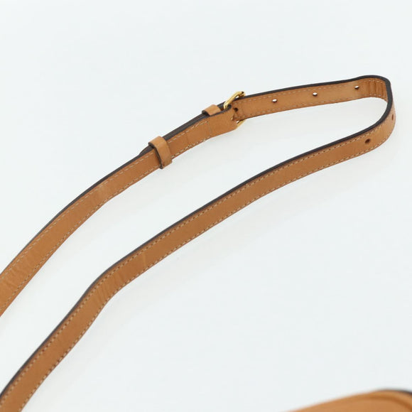 CELINE Macadam Canvas Shoulder Bag PVC Leather Brown Gold Auth fm5323