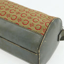 CELINE C Macadam Canvas Shoulder Bag Beige Gold Auth fm5324-10