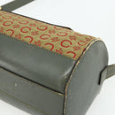CELINE C Macadam Canvas Shoulder Bag Beige Gold Auth fm5324-12