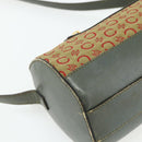 CELINE C Macadam Canvas Shoulder Bag Beige Gold Auth fm5324-13