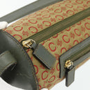 CELINE C Macadam Canvas Shoulder Bag Beige Gold Auth fm5324-14