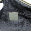 CELINE C Macadam Canvas Shoulder Bag Beige Gold Auth fm5324-15