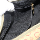 CELINE C Macadam Canvas Shoulder Bag Beige Gold Auth fm5324-20