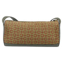 CELINE C Macadam Canvas Shoulder Bag Beige Gold Auth fm5324-3