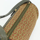 CELINE C Macadam Canvas Shoulder Bag Beige Gold Auth fm5324-6