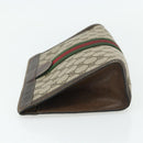 GUCCI GG Supreme Web Sherry Line Clutch Bag PVC Beige 37 014 2125 Auth fm5326-4
