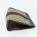 GUCCI GG Supreme Web Sherry Line Clutch Bag PVC Beige 37 014 2125 Auth fm5326-5