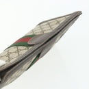 GUCCI GG Supreme Web Sherry Line Clutch Bag PVC Beige 37 014 2125 Auth fm5326-6