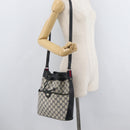 GUCCI GG Supreme Web Sherry Line Purse Bag PVC Navy Gold 41 02 033 Auth fm5327-21
