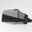 GUCCI GG Supreme Web Sherry Line Purse Bag PVC Navy Gold 41 02 033 Auth fm5327-4