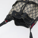 GUCCI GG Supreme Web Sherry Line Purse Bag PVC Navy Gold 41 02 033 Auth fm5327-6