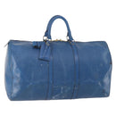LOUIS VUITTON Epi Keepall 50 Boston Bag Blue M42965 LV Auth fm5329-1