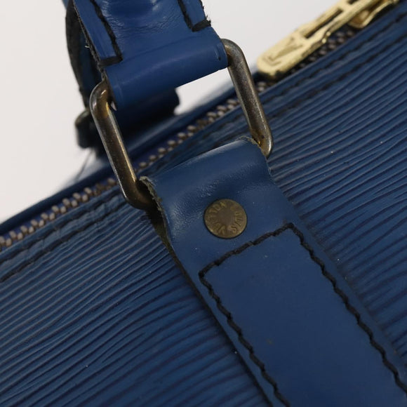 LOUIS VUITTON Epi Keepall 50 Boston Bag Blue M42965 LV Auth fm5329