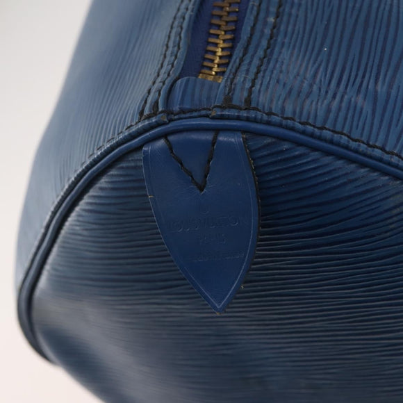 LOUIS VUITTON Epi Keepall 50 Boston Bag Blue M42965 LV Auth fm5329